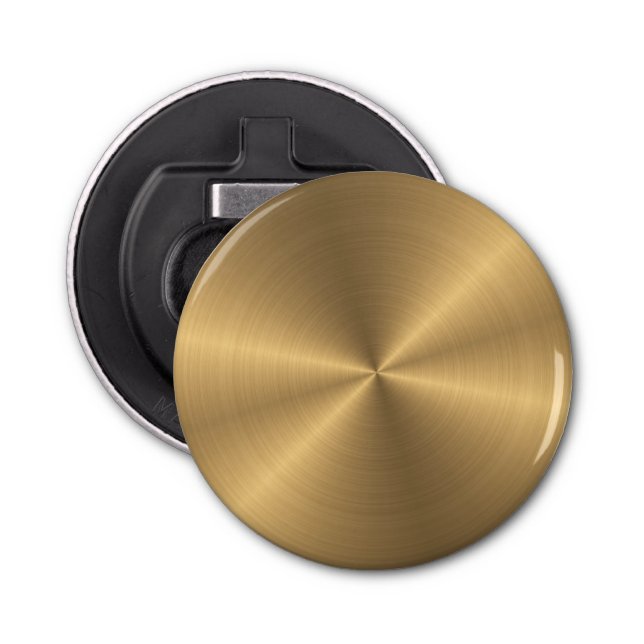 Guld- metallisk radiell struktur för personlig flasköppnare (Framsidan)