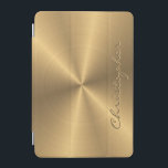 Guld- metallisk radiell struktur för personlig iPad mini skydd<br><div class="desc">Känselförnimmelsen frigör för att ändra designen enligt dina egna preferenser. Du kan ändra designläget,  riktningen,  bakgrundsfärgerna och formatet. Också kan du tillfoga din egna text eller sloganuppsättningen dess stilsort,  läge och format,  all för att skapa den ultimat personliga gåvan för dig och dina älskade.</div>