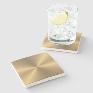 Guld- metallisk radiell struktur för personlig underlägg sten