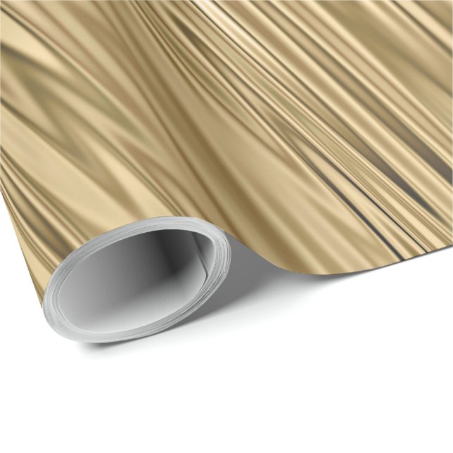 Guld Metallisk Texturerad Utseende   Presentpapper (Rullad Hörn)