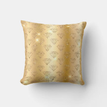 Guld Metalliska Foil & Faux Glitter Glam Diamonds