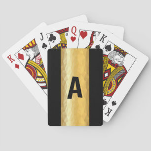 Guld- metalliska verkställer initiala leka kort spel kort