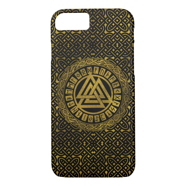 Guld- metalliskt Valknut symbol Case-Mate iPhone Skal (Baksida)