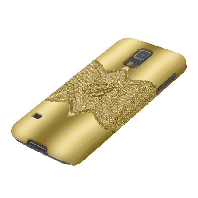 Guld metallliknande utseende med diamanter Mönster Case-Mate Samsung Galaxy Skal (Ovansidan)
