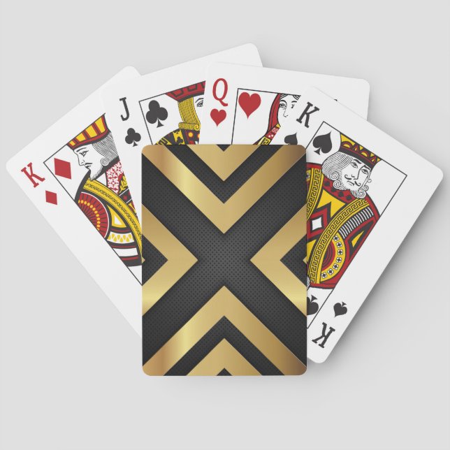 Guld metallpil casinokort (Baksidan)