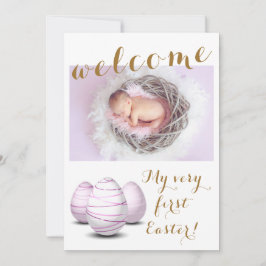Guld Min första Påsk-välkomstfoto från Baby Meddelande