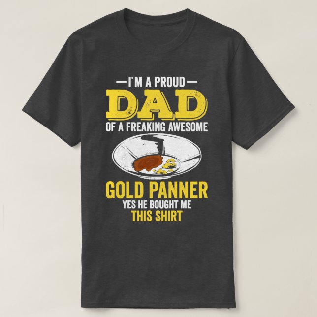 Guld Miner Gräver de vackra Guld-Guld-planerarna T Shirt (Design framsida)
