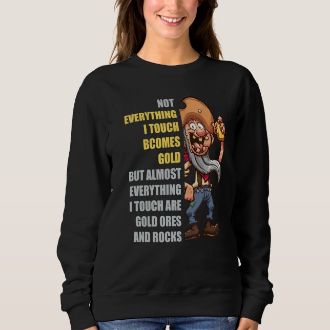 Guld Miner Touch Gräver minprospekterande kolonn T Shirt (Framsida)
