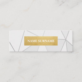 Guld- mini- visitkort för geometriska mönstergrå