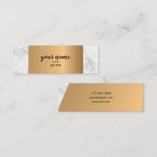 Guld- mini- visitkortar för idérik elegant marmo mini visitkort