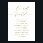 Guld-minialistiskt skript, sittande Bröllop Bordsnummer<br><div class="desc">Planen för bordsnummer av anpassade. Den har ett marint,  blått,  vismiskt skript och klassisk typografi. Anpassa genom att lägga till egna detaljer. Denna minimalistiska sittplan för bord är perfekt för bröllop,  babyduschar,  möhippor,  födelsedagar och mycket annat.</div>