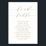 Guld-minialistiskt skript, sittande Bröllop Bordsnummer<br><div class="desc">Planen för bordsnummer av anpassade. Den har ett marint,  blått,  vismiskt skript och klassisk typografi. Anpassa genom att lägga till egna detaljer. Denna minimalistiska sittplan för bord är perfekt för bröllop,  babyduschar,  möhippor,  födelsedagar och mycket annat.</div>