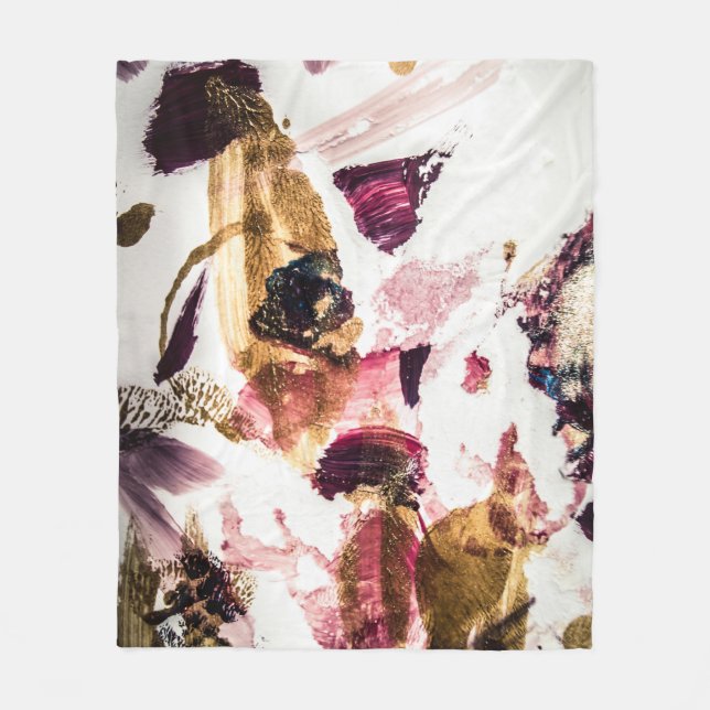 Guld-miniatyrdiagram i abstrakt Kreativ Art Fleecefilt (Framsidan)