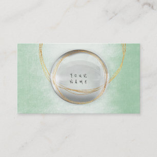 Guld- Minimalism omkullkastar Glass Mintgrönt Vip Visitkort