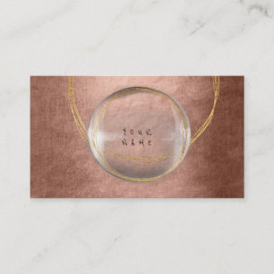 Guld- Minimalism omkullkastar Glass rosa rosguld Visitkort