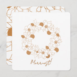 Guld minimalist julstjärna semesterkort julkort