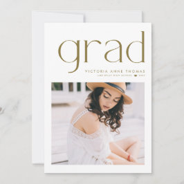 Guld Minimalist Typografi Foto Examen Meddelande
