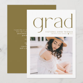 Guld Minimalist Typografi Foto Examen Meddelande