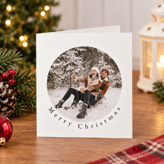 Guld Minimalistisk Familj Foto Jul Julgransprydnad Keramik