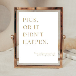 Guld-minimalistiskt Bilder eller så skedde det int Poster