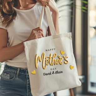 Guld minimalistiskt Mors dag Jumbo Tygkasse