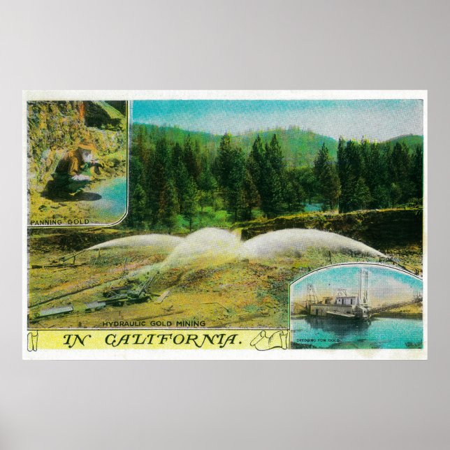 Guld Mining in California StateState Poster (Framsidan)