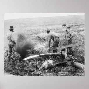 GULD MINING MED HYDRAULICS C. 1889 - S. DAKOTA POSTER
