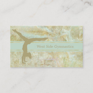 Guld Mint Abstrakt Gymnastic Visitkort