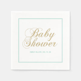 Guld & Mint | Modern Boy Shower Pappersservett