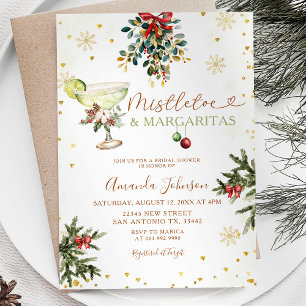 Guld Mistletoe & Margarita-Möhippan Inbjudningar