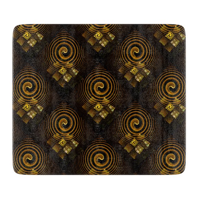 Guld Modern Boho Elegant Abstrakt Konst Mönster #5 (Framsidan)