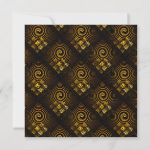 Guld Modern Boho Elegant Abstrakt Konst Mönster #5
