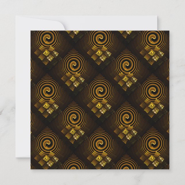 Guld Modern Boho Elegant Abstrakt Konst Mönster #5 (Framsida)