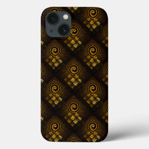 Guld Modern Boho Elegant Abstrakt Konst Mönster #5