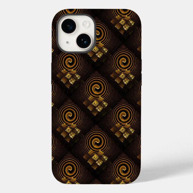Guld Modern Boho Elegant Abstrakt Konst Mönster #5 (Baksida)