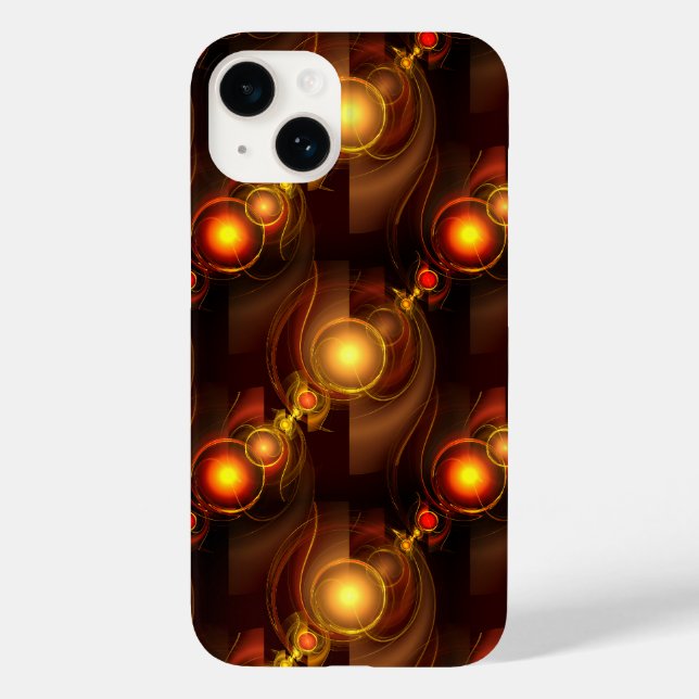 Guld Modern Boho Elegant Abstrakt Konst Mönster #5 (Baksida)