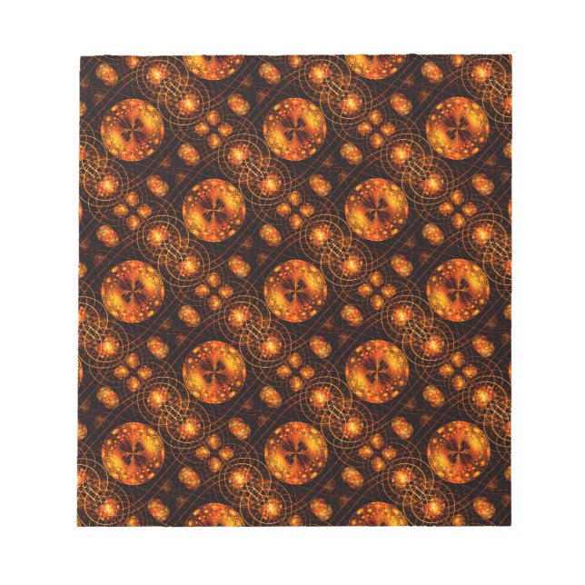 Guld Modern Boho Elegant Abstrakt Konst Mönster #5 Anteckningsblock (Framsida)
