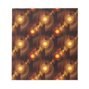 Guld Modern Boho Elegant Abstrakt Konst Mönster #5 Anteckningsblock