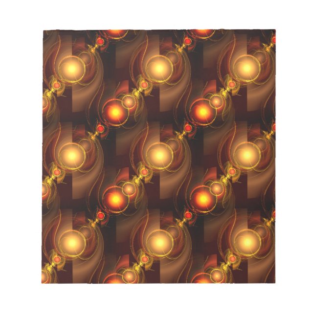 Guld Modern Boho Elegant Abstrakt Konst Mönster #5 Anteckningsblock (Framsida)