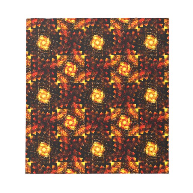 Guld Modern Boho Elegant Abstrakt Konst Mönster #5 Anteckningsblock (Framsida)