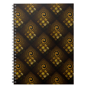 Guld Modern Boho Elegant Abstrakt Konst Mönster #5 Anteckningsbok