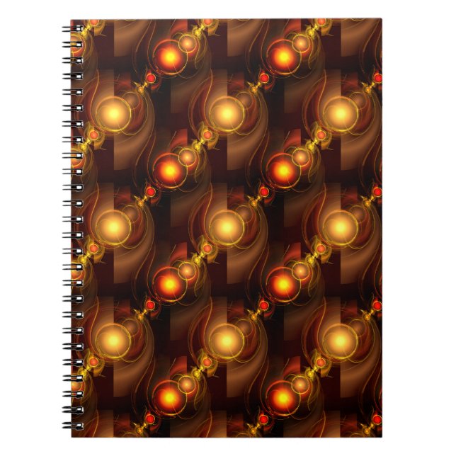 Guld Modern Boho Elegant Abstrakt Konst Mönster #5 Anteckningsbok (Framsidan)