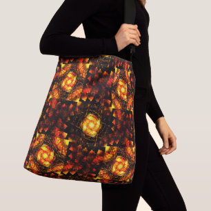 Guld Modern Boho Elegant Abstrakt Konst Mönster #5 Axelväska