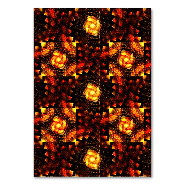 Guld Modern Boho Elegant Abstrakt Konst Mönster #5 Bordsnummer (Framsidan)