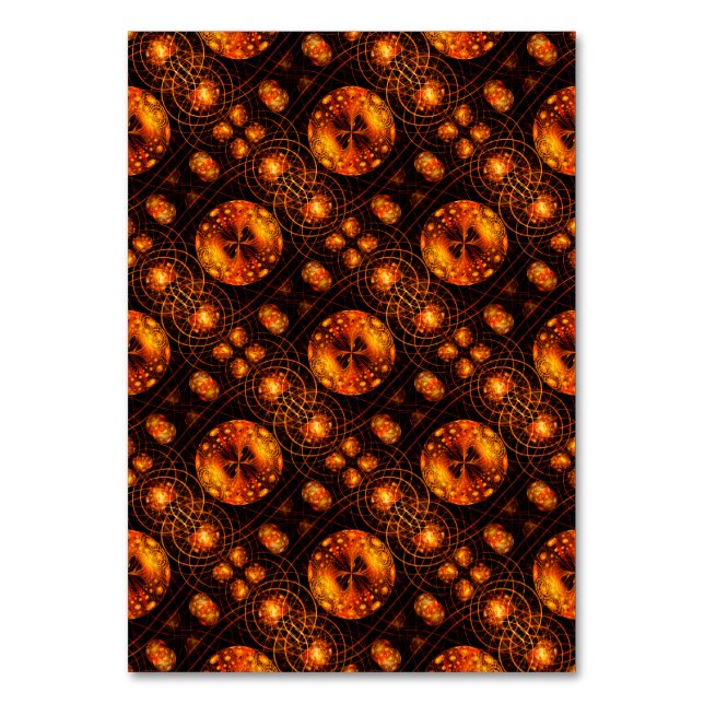 Guld Modern Boho Elegant Abstrakt Konst Mönster #5 Bordsnummer (Framsidan)