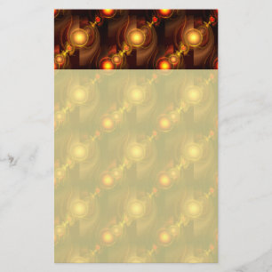 Guld Modern Boho Elegant Abstrakt Konst Mönster #5 Brevpapper