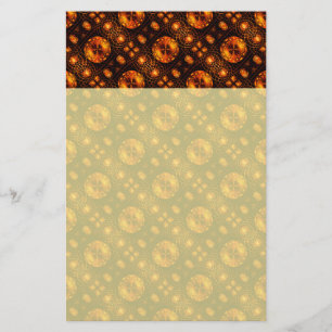 Guld Modern Boho Elegant Abstrakt Konst Mönster #5 Brevpapper