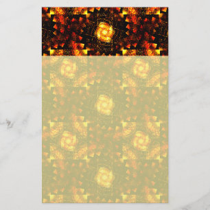 Guld Modern Boho Elegant Abstrakt Konst Mönster #5 Brevpapper