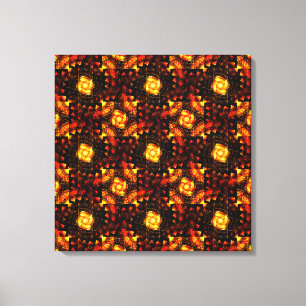 Guld Modern Boho Elegant Abstrakt Konst Mönster #5 Canvastryck