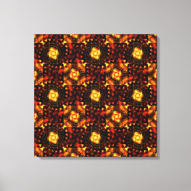Guld Modern Boho Elegant Abstrakt Konst Mönster #5 Canvastryck (Framsida)